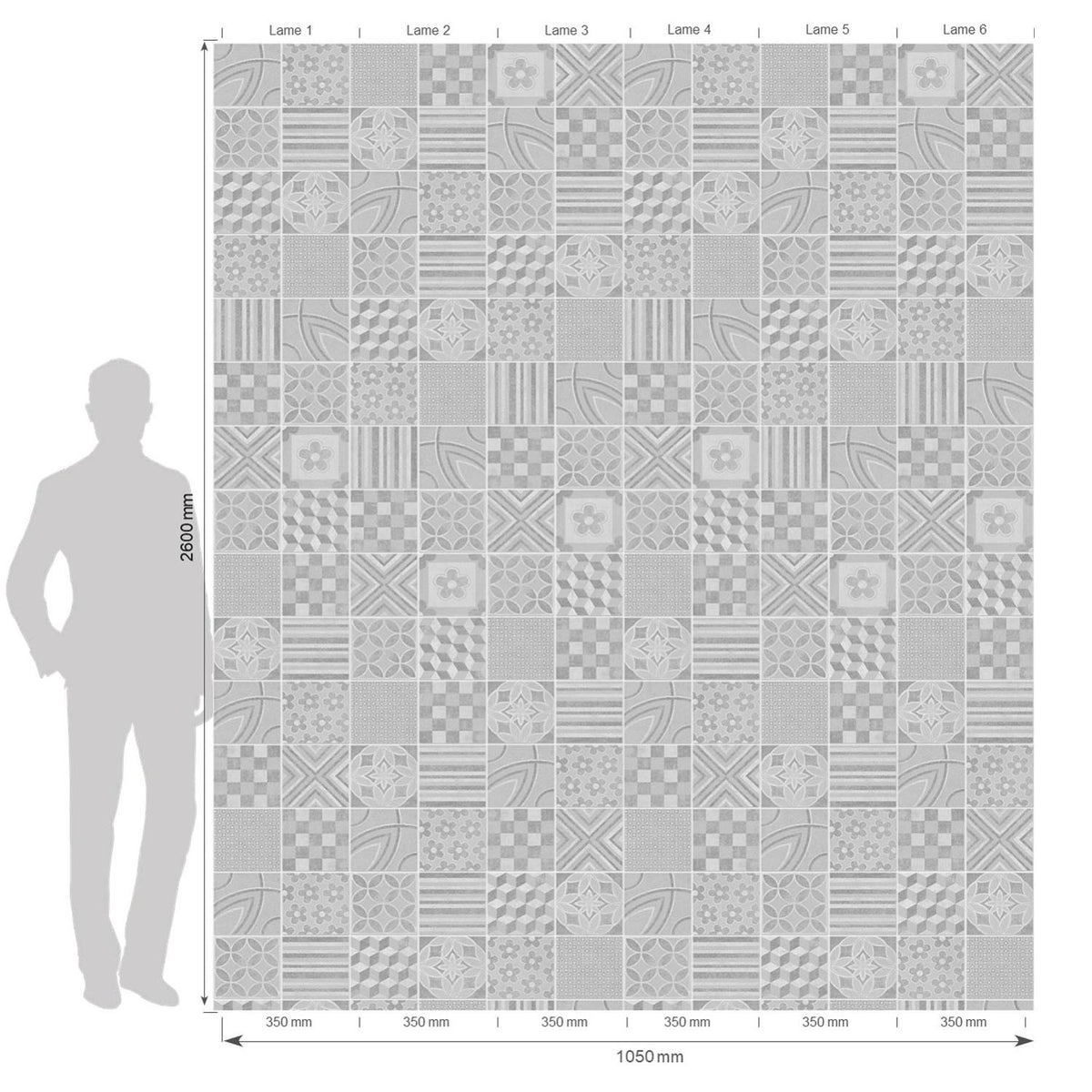 Panneaux Déco ciment 2 carreaux