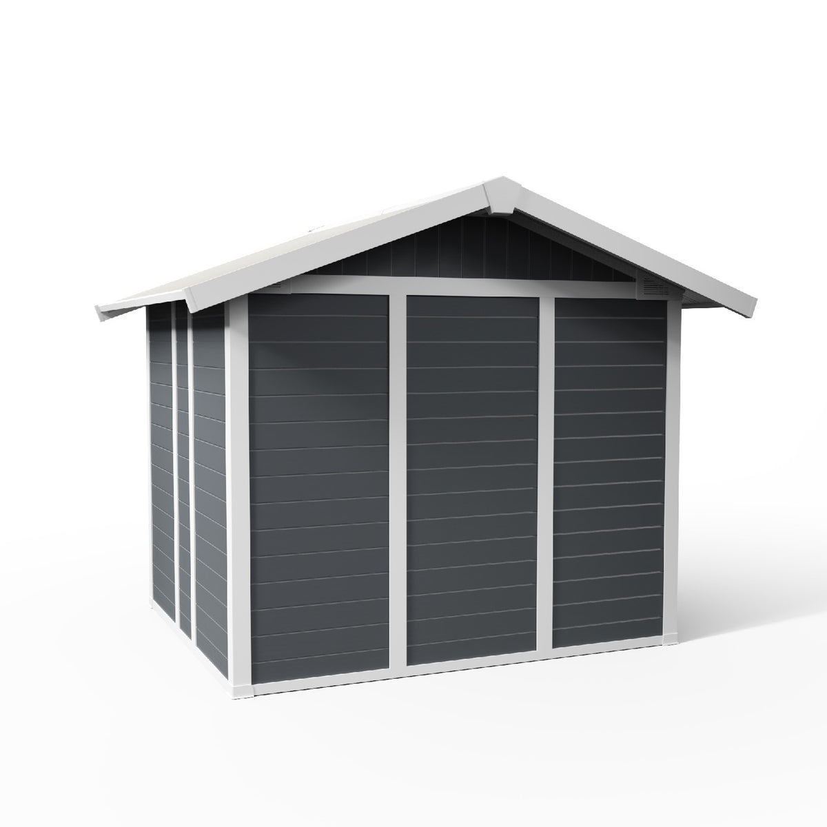 Abri de jardin 4,9 m² PMMA gris foncé Déco