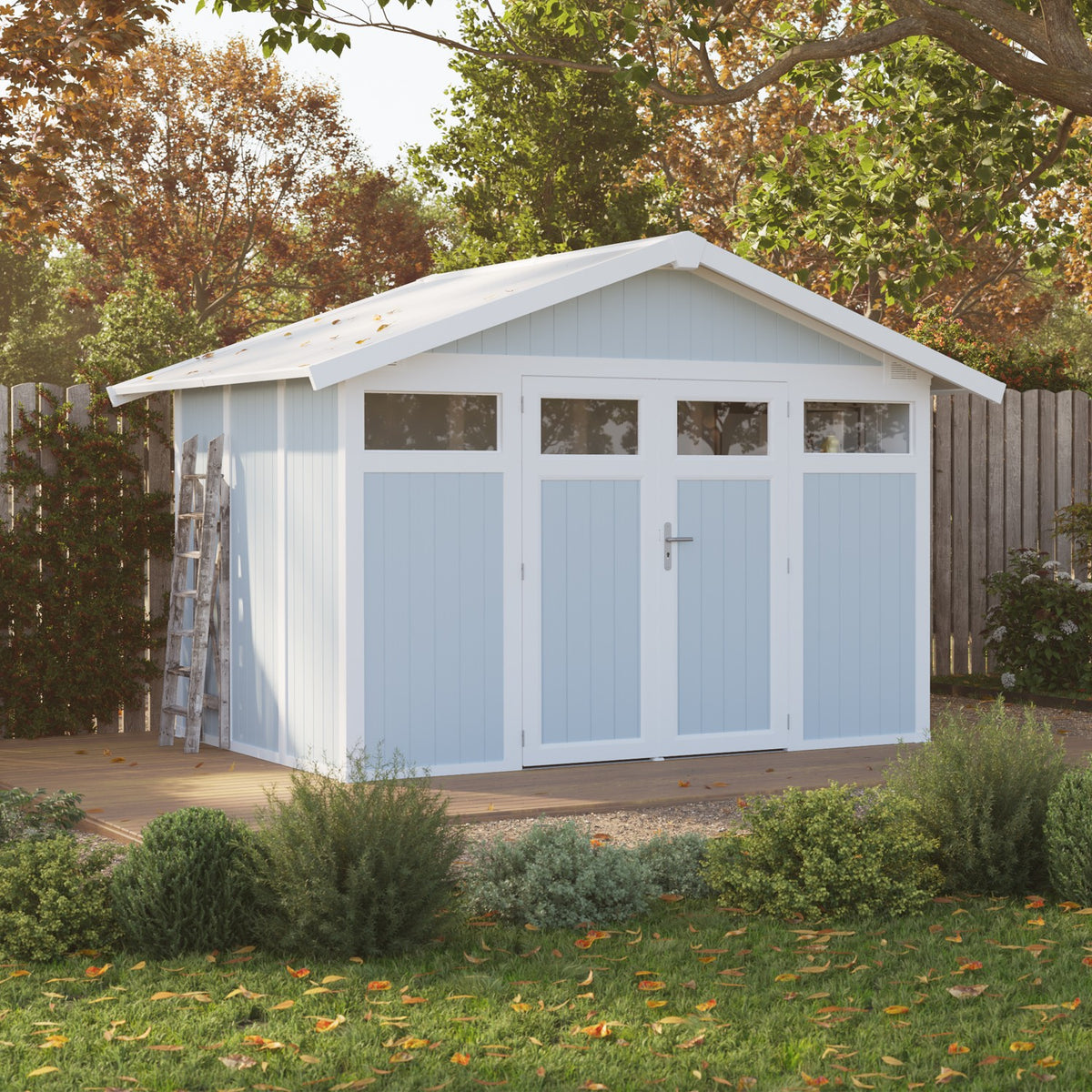 Abri de jardin 7,5 m² gris - bleu Utility