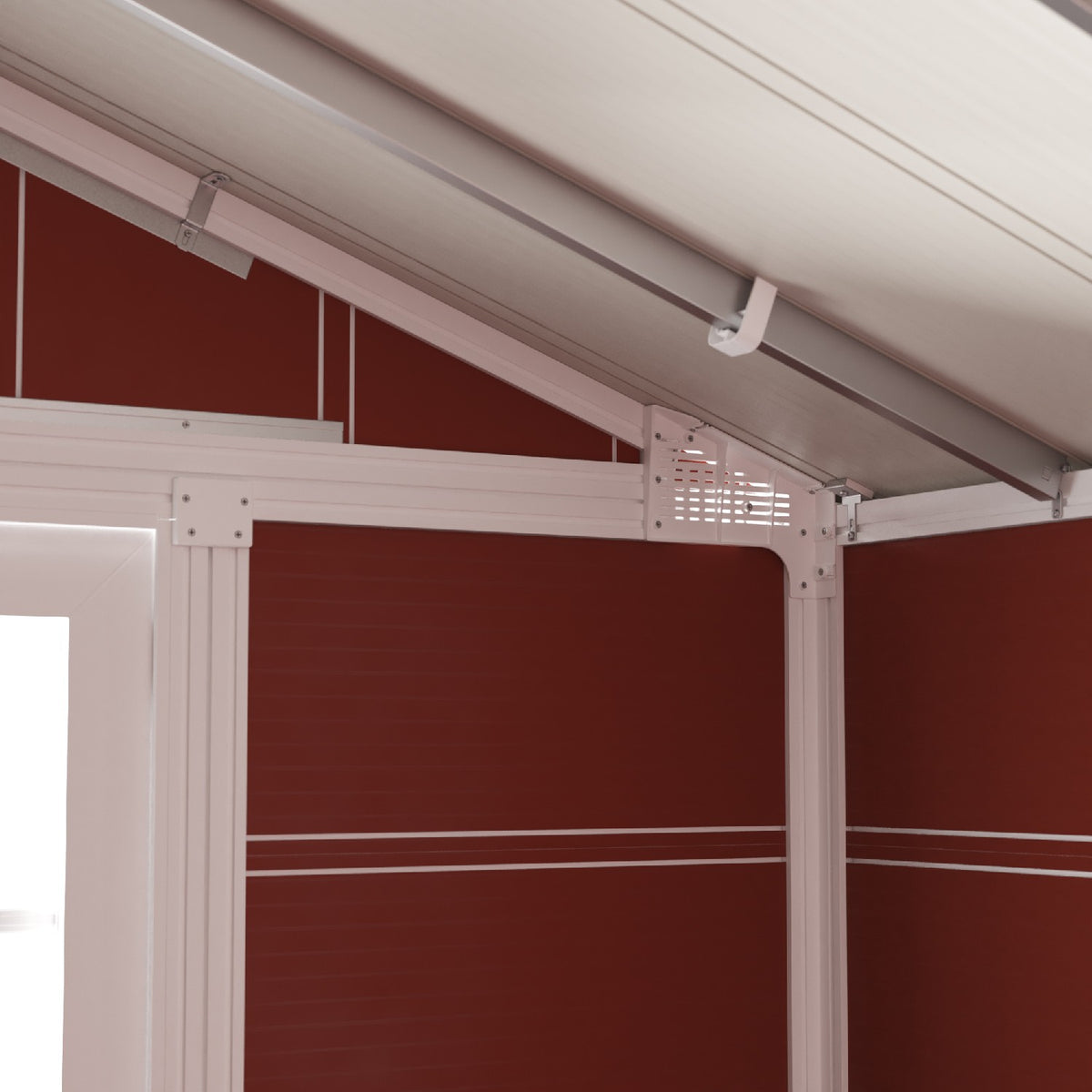 Abri de jardin 11 m² rouge brique Déco