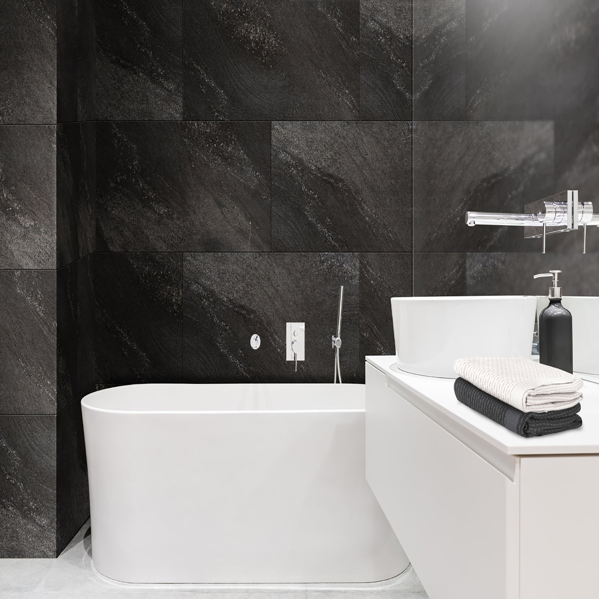 Dalles murales Gx Wall+ 45x90 cm Dark stone