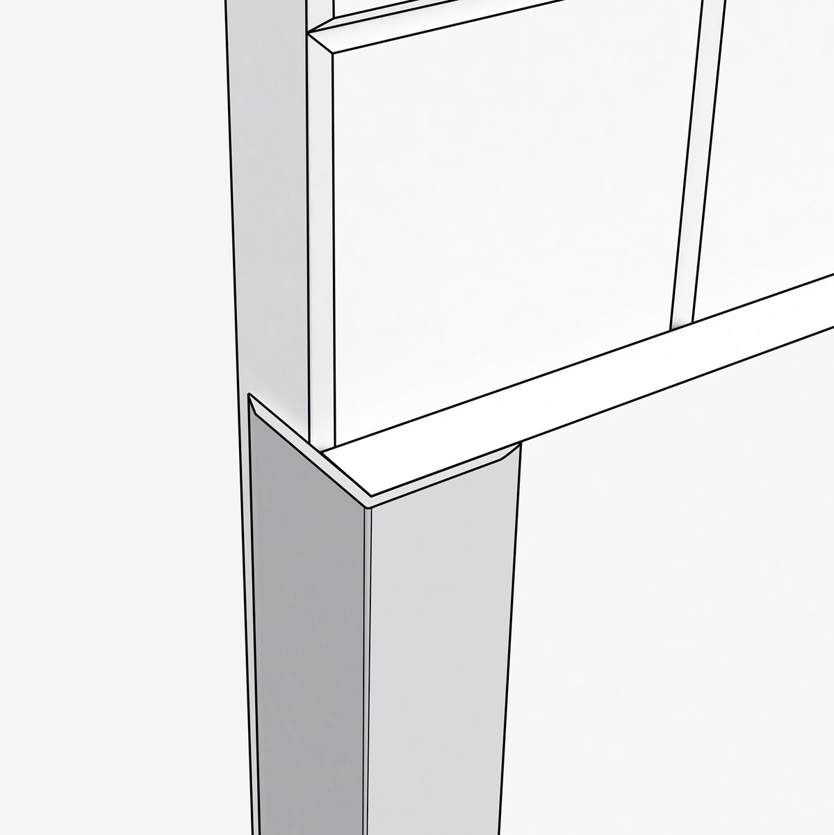 Profil de finition angle externe aluminium