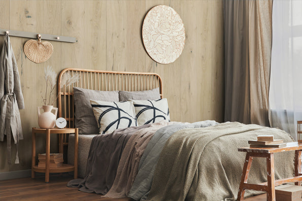 Une nouvelle chambre ambiance nature avec le revêtement mural Element 3D