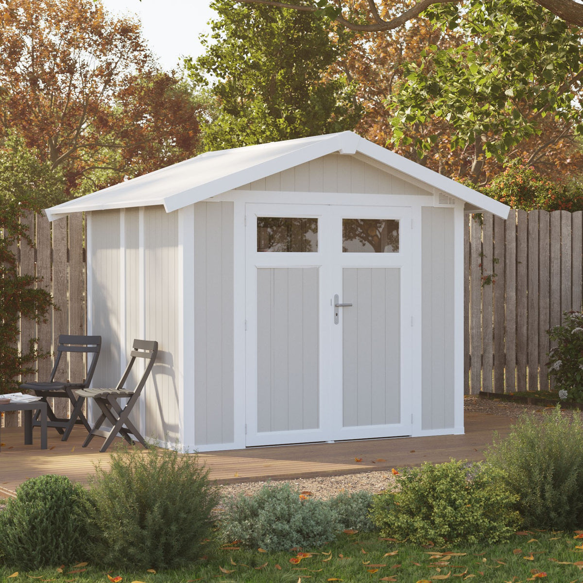 Abri de jardin 4,9 m² gris-vert Utility
