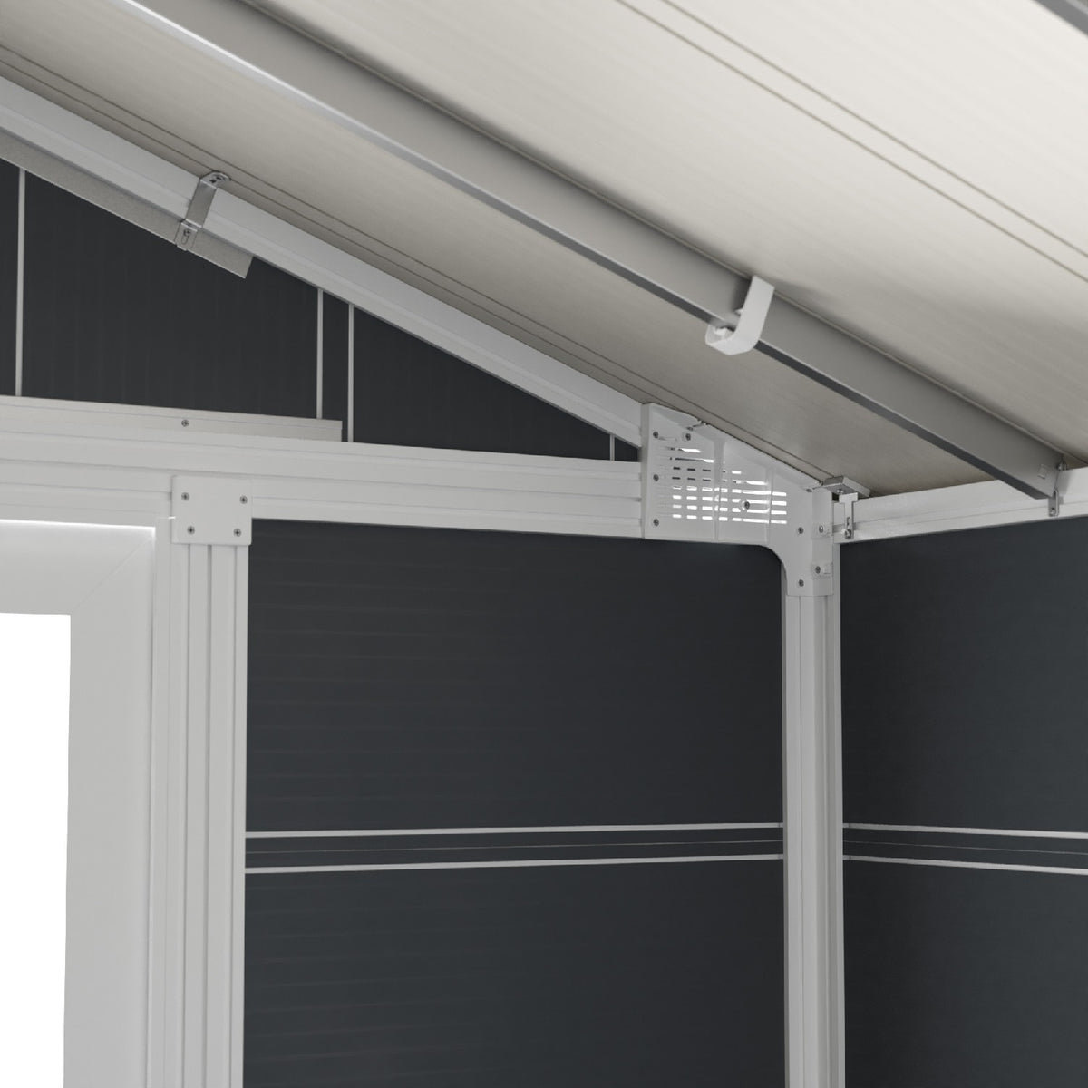 Abri de jardin 7,5 m² Gris foncé Basic Home