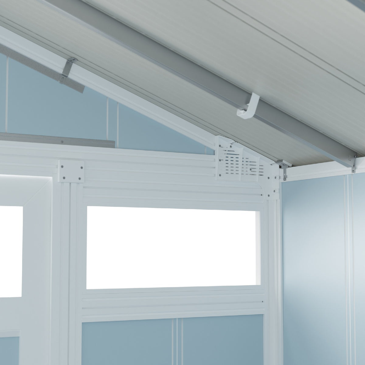Abri de jardin 7,5 m² gris - bleu Utility