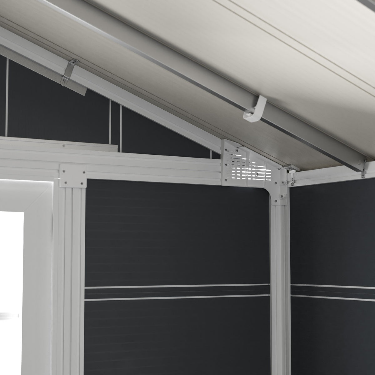 Abri de jardin 7,5 m² PMMA gris Déco