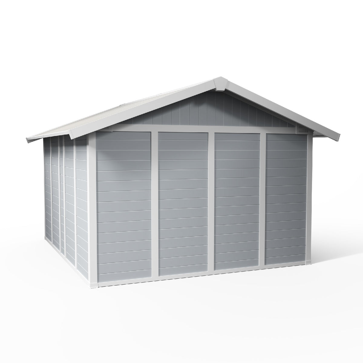 Abri de jardin 11 m² gris clair Déco