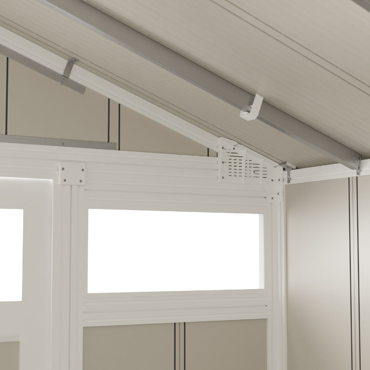 Abri de jardin 11 m² gris - vert Utility