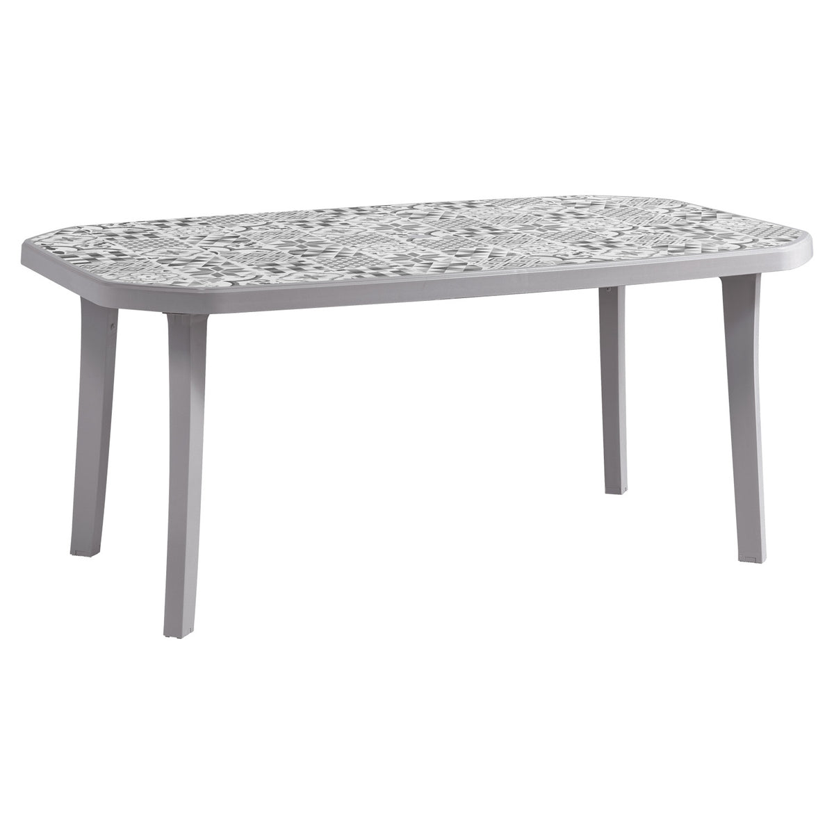 Lot table Carreaux de ciment 165 x 100 + 3 fauteuils & 3 chaises Vegetal