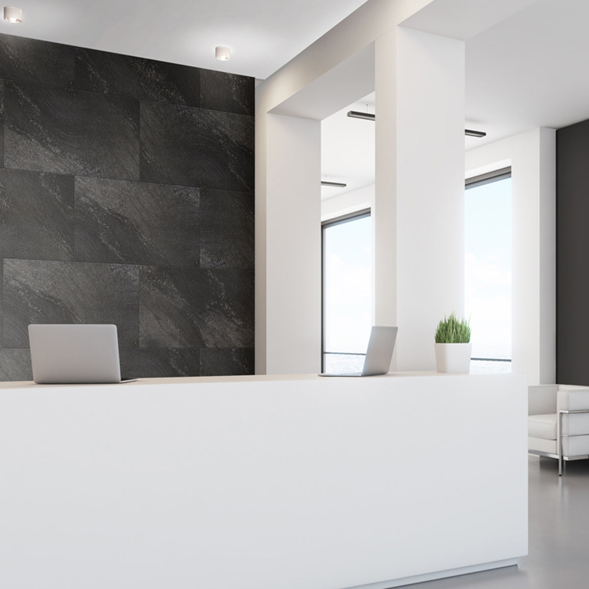Dalles murales Gx Wall+ 45x90 cm Dark stone